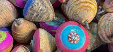 Bangladesh's colourful spinning tops signifying manufacturing
