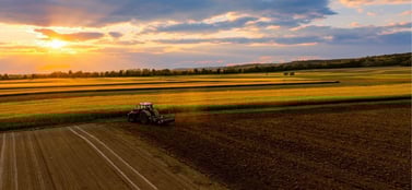 Slovenia sunset in an agricultural field signifying strategic focus and limitless European expansion